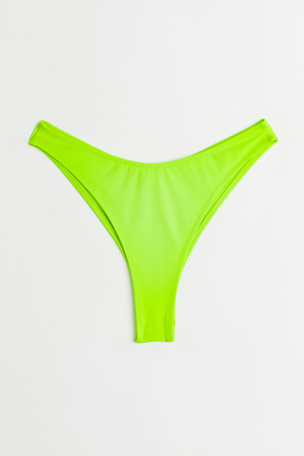 H&M Brazilian Bikini Bottoms Neon Green