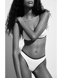 Bikinihose Brazilian Weiß/Schwarz