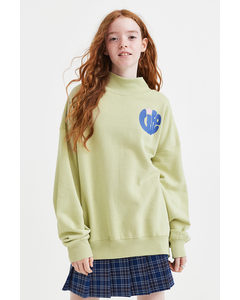 Sweatshirt mit Turtleneck Pistaziengrün/Life