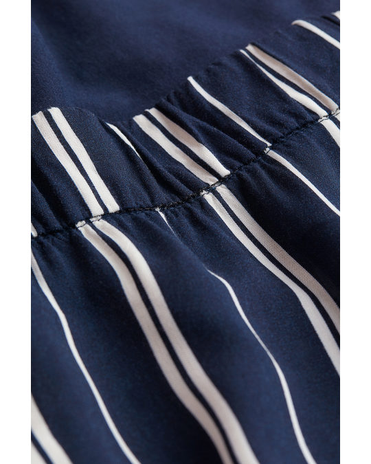 H&M Mama Pull-on Shorts Dark Blue/striped