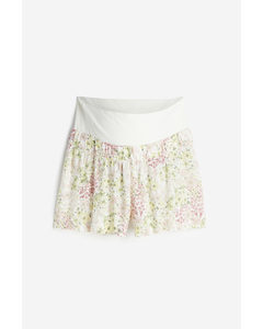 Mama Pull-on Shorts Cream/floral