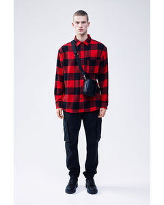 Relaxed Fit Flannel Shirt Red/checked