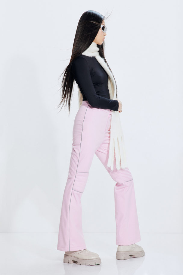 H&M Water-repellent Flared Trousers Light Pink