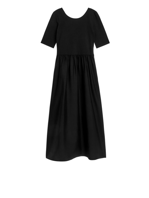 ARKET Jersey/poplin Dress Black