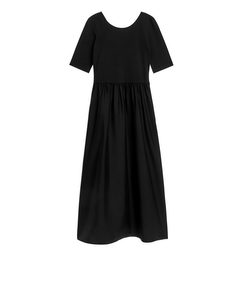 Jersey/poplin Dress Black