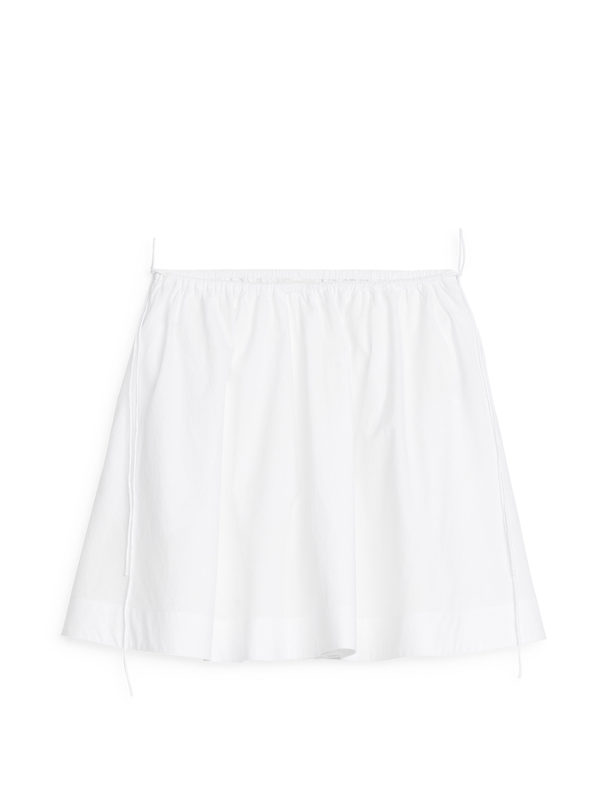 ARKET Mini Cotton Skirt White