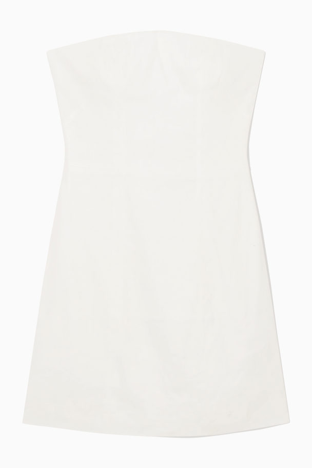 COS Linen-blend Mini Bustier Dress Off-white