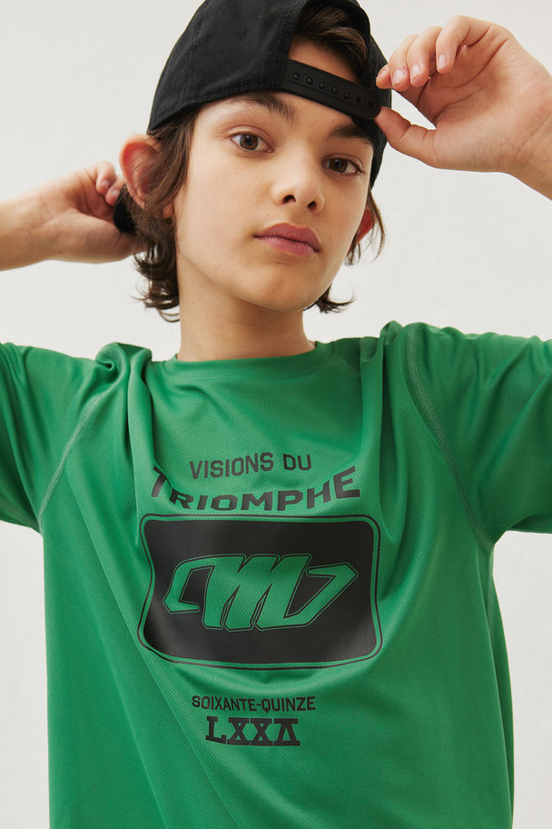 H&M 2-pack Drymove™ Sports Tops Green/triomphe