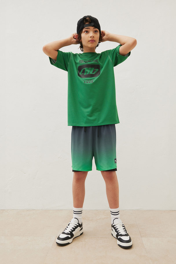 H&M 2-pack Drymove™ Sports Tops Green/triomphe