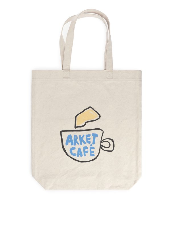 ARKET Arket Café Canvas Shopper Wit/kop