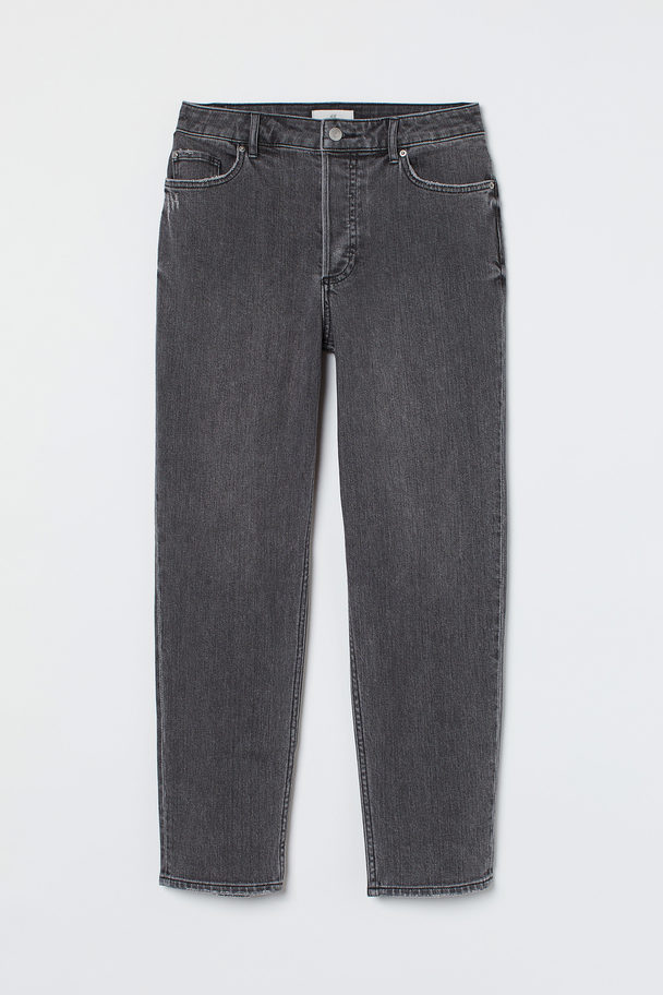 H&M Slim Mom Ankle Jeans Mørkegrå