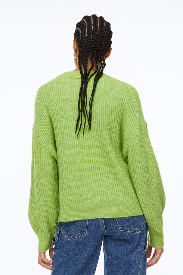 H&M Knitted Jumper Green