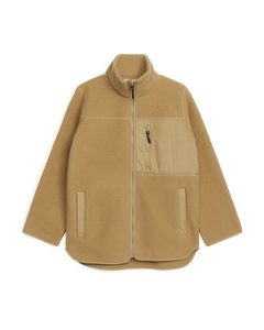 Soft Fleece Jacket Beige
