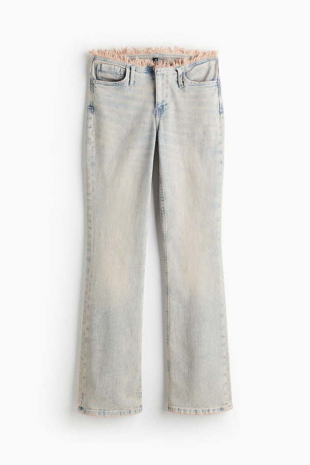 H&M Flared Low Jeans Sart Denimblå