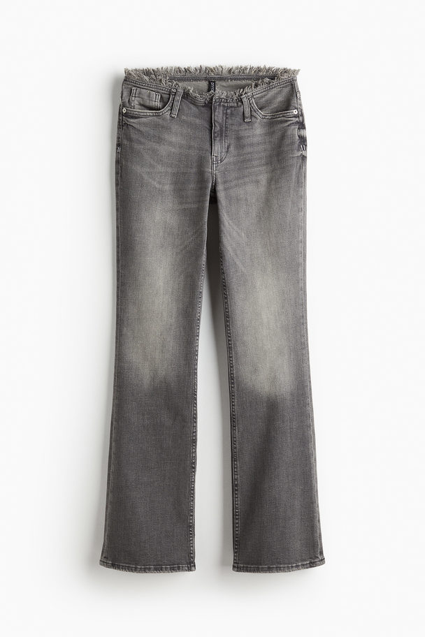 H&M Flared Low Jeans Mörkgrå
