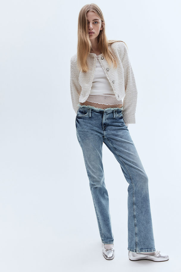 H&M Flared Low Jeans Helles Denimblau