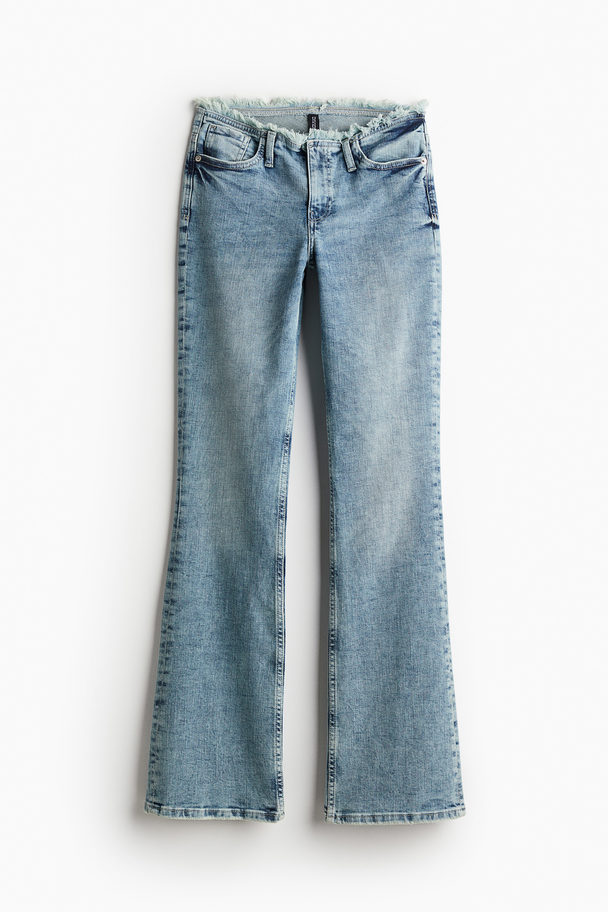 H&M Flared Low Jeans Licht Denimblauw