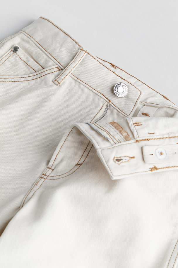 H&M Carpenter Jeans Baggy Fit Naturhvid