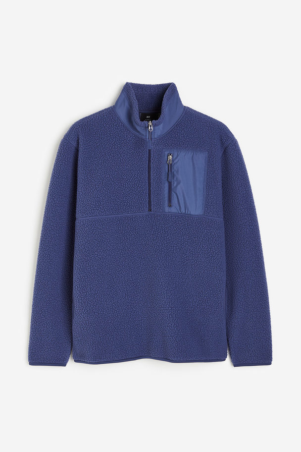 H&M Teddy Thermolite®-sweater - Regular Fit Blauw