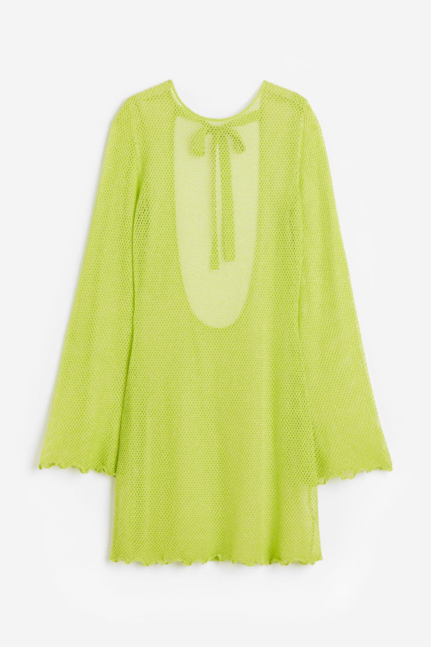 H&M Short Beach Dress Lime Green