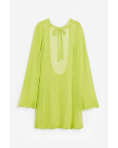 Short Beach Dress Lime Green