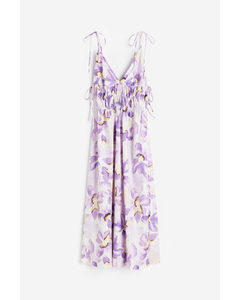 Tie-detail Dress Lilac/floral