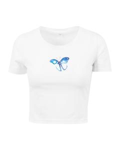 Mister Tee Women Ladies Butterfly Cropped Tee