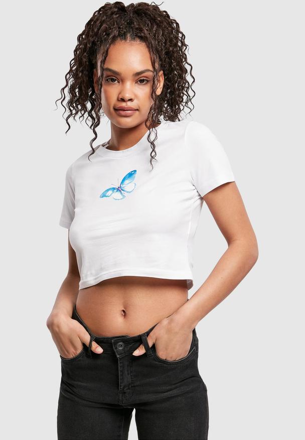 Mister Tee Mister Tee Women Ladies Butterfly Cropped Tee