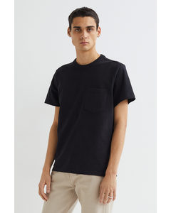 Regular Fit Chest-pocket T-shirt Black