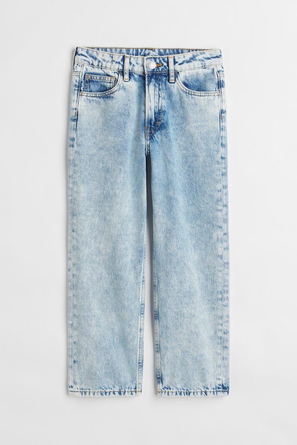 H&M Loose Fit Jeans Light Denim Blue