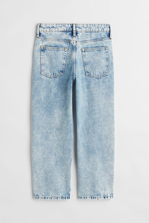 H&M Loose Fit Jeans Licht Denimblauw