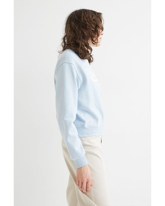 H&M Sweatshirt Light Blue/valencia