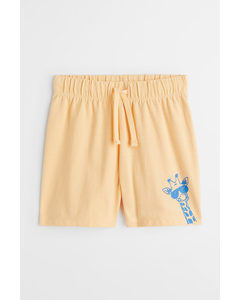 Jersey Shorts Light Yellow/giraffe