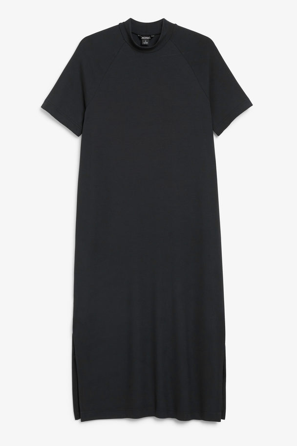 Monki Zwarte Maxi-jurk Met Splitjes Zwart