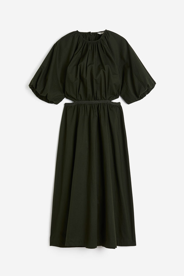 H&M Cut Out-kjole Mørkegrøn