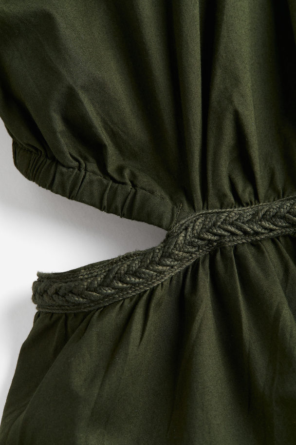 H&M Cut Out-kjole Mørkegrøn