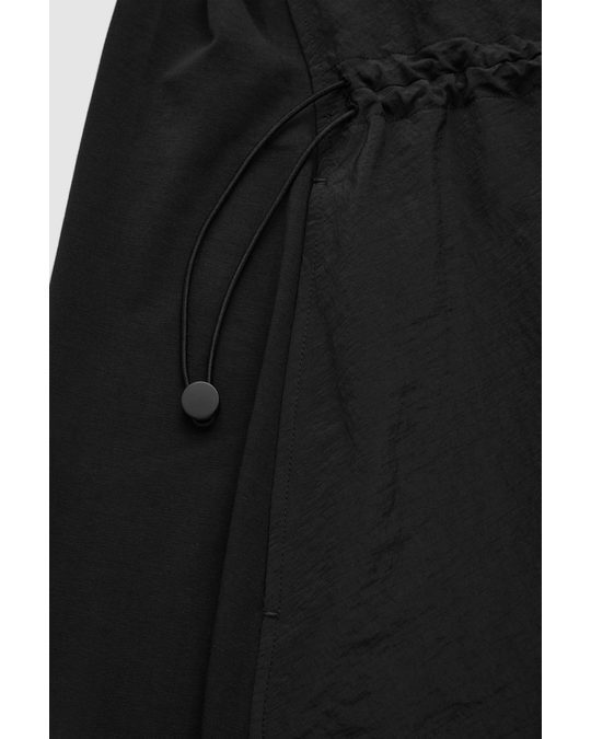 COS Volume-sleeve Midi Dress Black