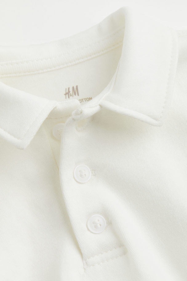 H&M 2-teiliges Baumwollset Weiß/Hellbeige