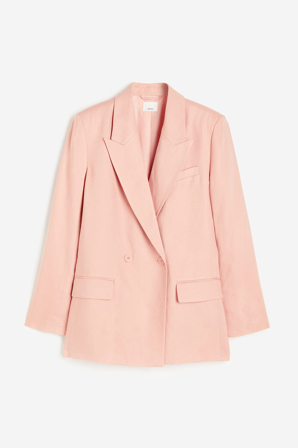 H&M Double-breasted Blazer Abrikoos