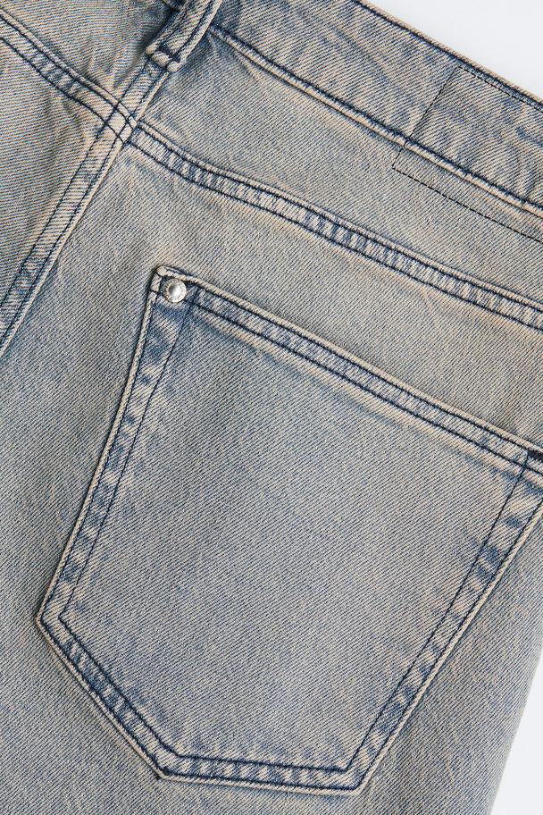 H&M Regular Jeans Bleek Denimblauw