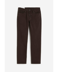 Straight Regular Jeans Dark Brown