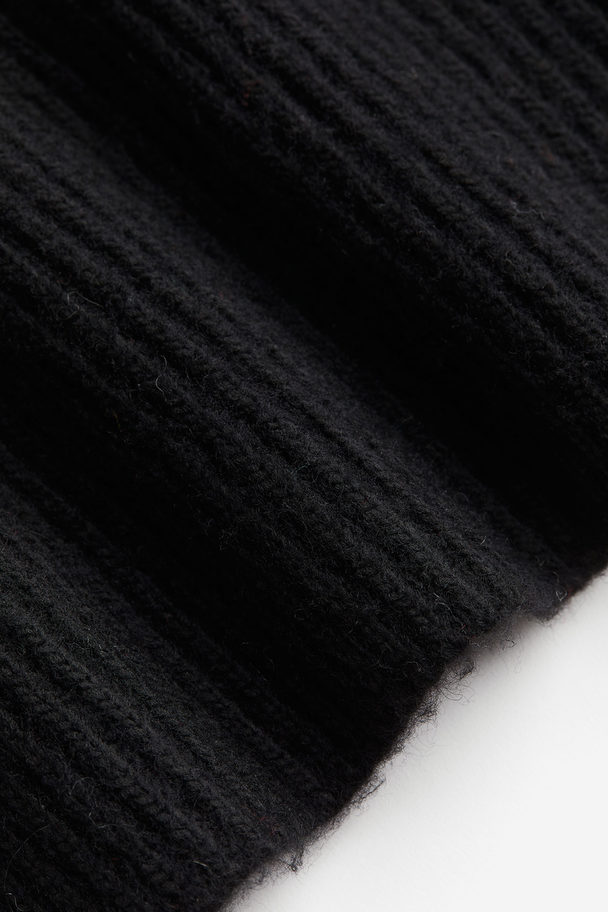 H&M Rib-knit Turtleneck Jumper Black