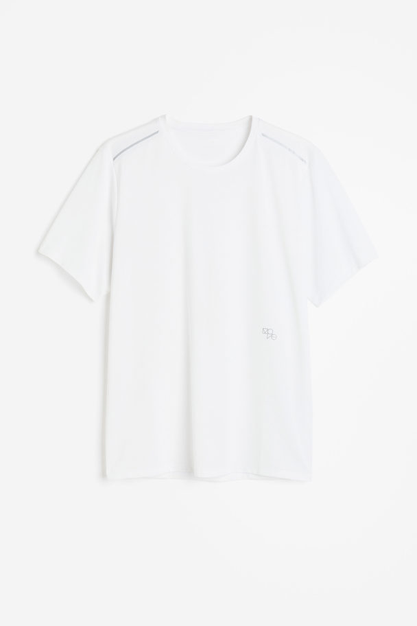 H&M DryMove™ Lauf-T-Shirt Weiß