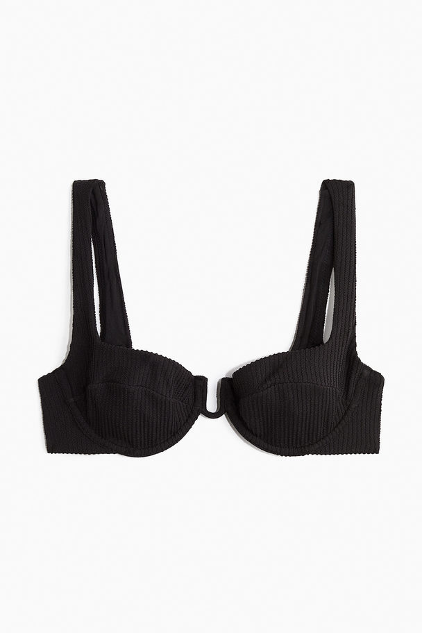 H&M Unwattiertes Balconette-Bikinitop Schwarz