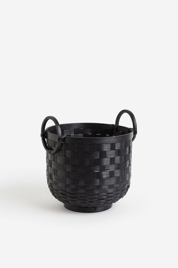 H&M HOME Bamboo Storage Basket Black