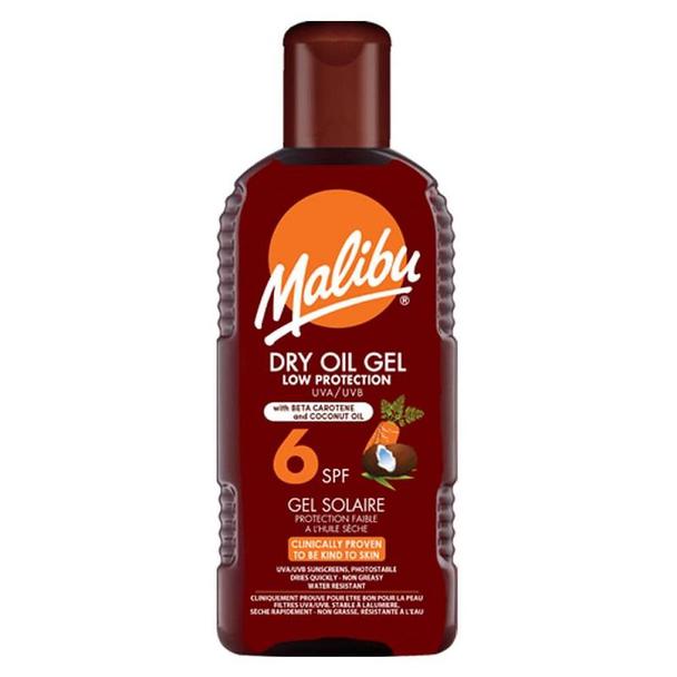Malibu Malibu Dry Oil Gel SPF6 with Carotene &amp; Coconut Oil 200ml