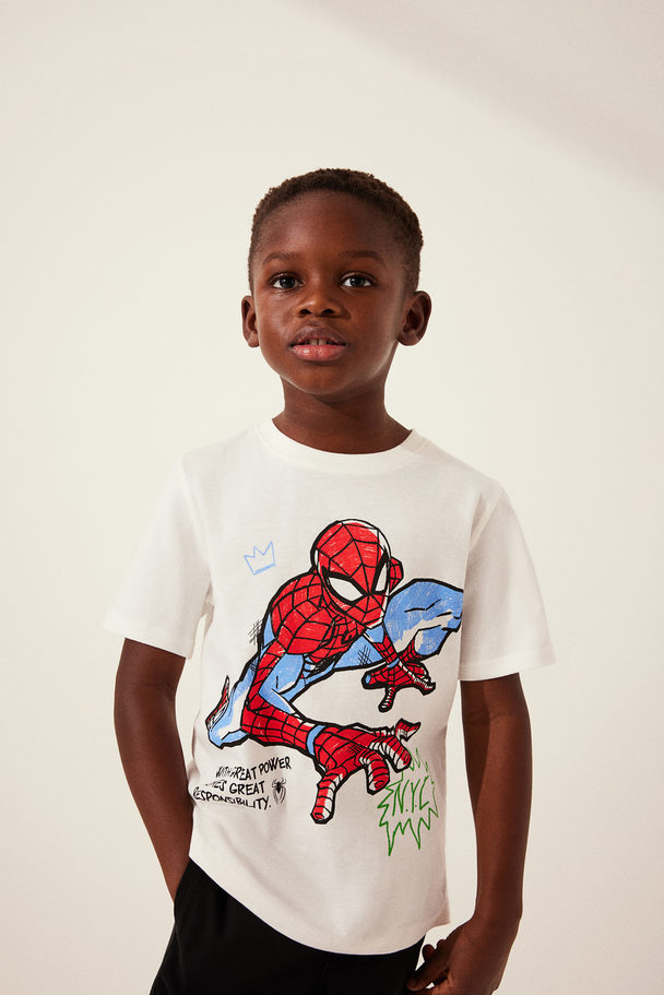 H&M 3-pak T-shirt Med Tryk Rød/spider-man