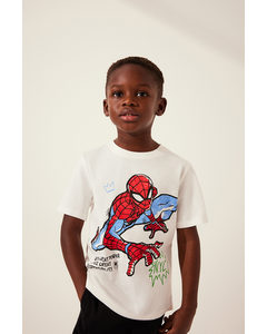 3-pack Printed T-shirts Red/spider-man