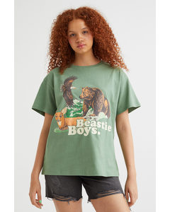 T-Shirt mit Print Grün/Beastie Boys