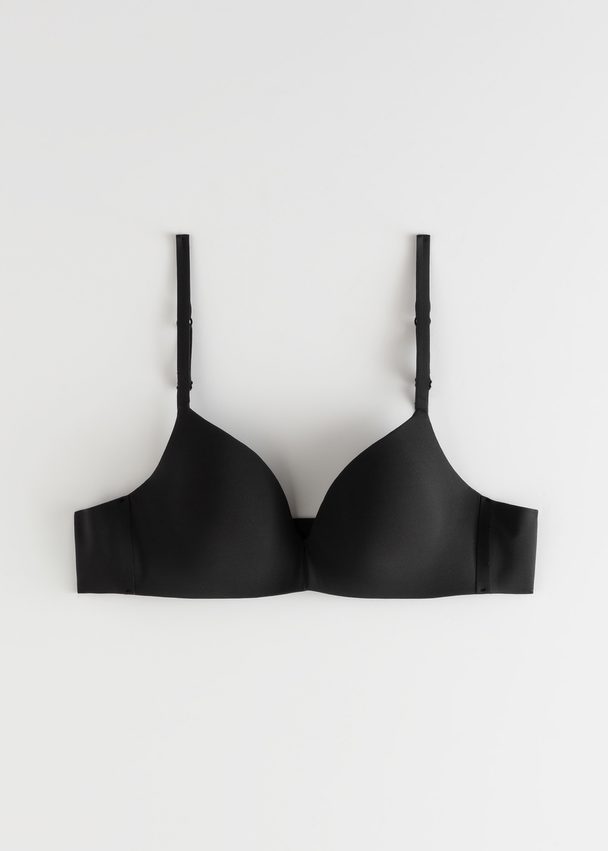 & Other Stories Seamless Technical Padded Bra Black